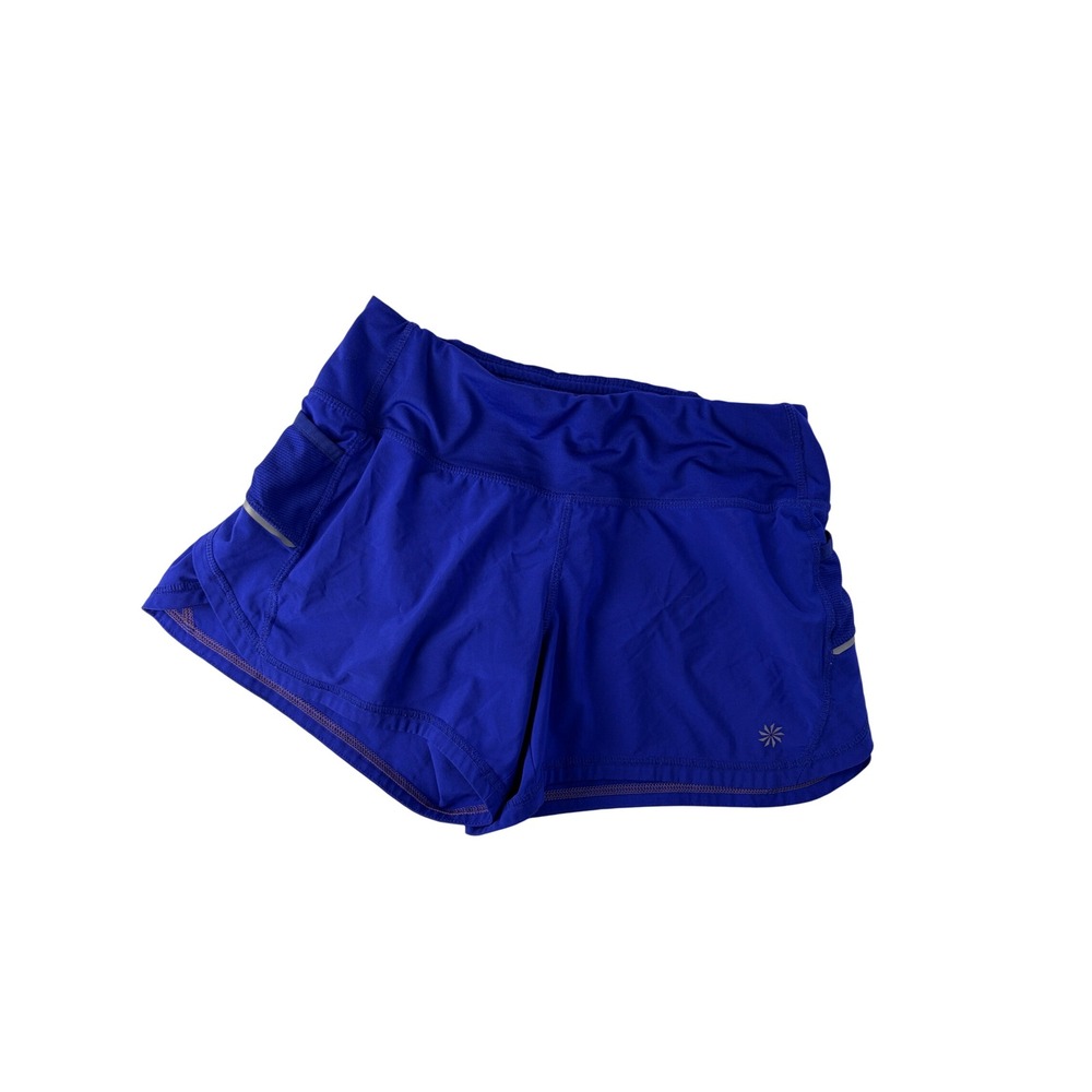 Athleta Shorts Womens XS Ready Set Pockets Purple Running Drawstring Athletic